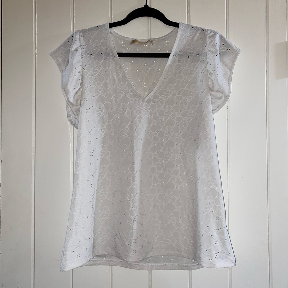 Michael Kors White Cap Sleeve Blouse